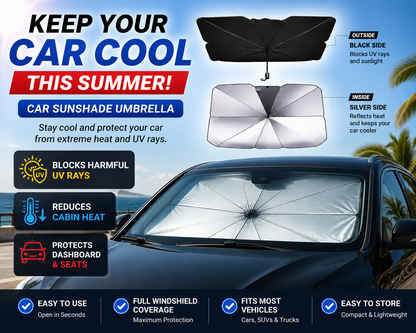 Shade Umbrella with UV Block - (Heat Insulation Protection)