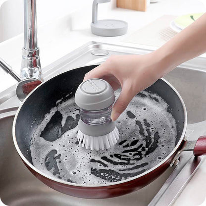 2-in-1 Soap Dispensing - Cleaning Pot Brush