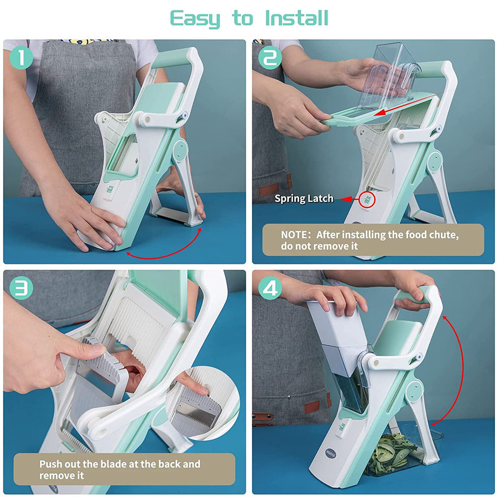 Multifunction Vegetable Slicer – 5-in-1 Kitchen Cutter