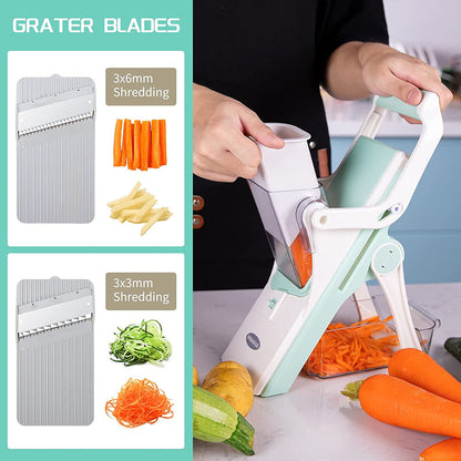 Multifunction Vegetable Slicer – 5-in-1 Kitchen Cutter