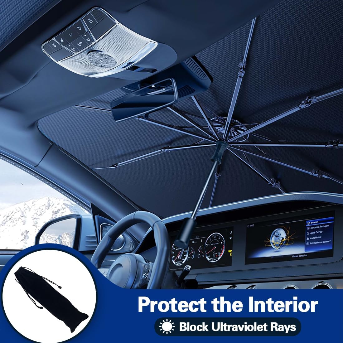 Shade Umbrella with UV Block - (Heat Insulation Protection)