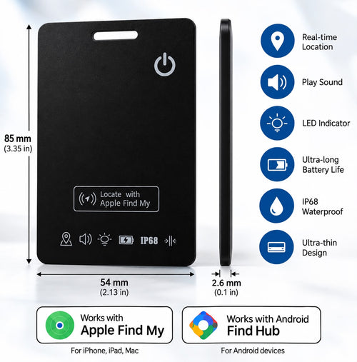 Smart Tracker Card + Wireless Charger | Compatible with Apple & Android