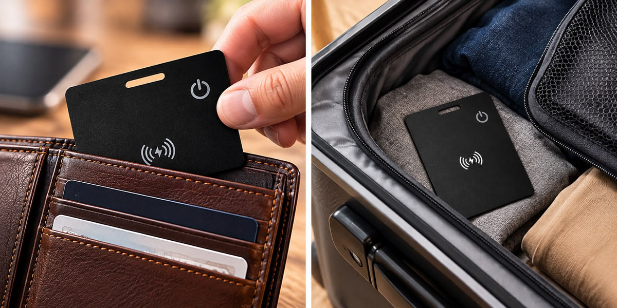 Smart Tracker Card + Wireless Charger | Compatible with Apple & Android