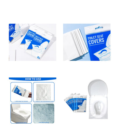 Disposable Toilet Seat Covers | Flushable & Portable *10